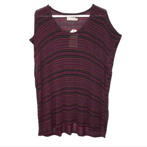 Nation LTD by Jen Menchaca Sleeveless Top Multicolor lightweight Knit Womens 2X